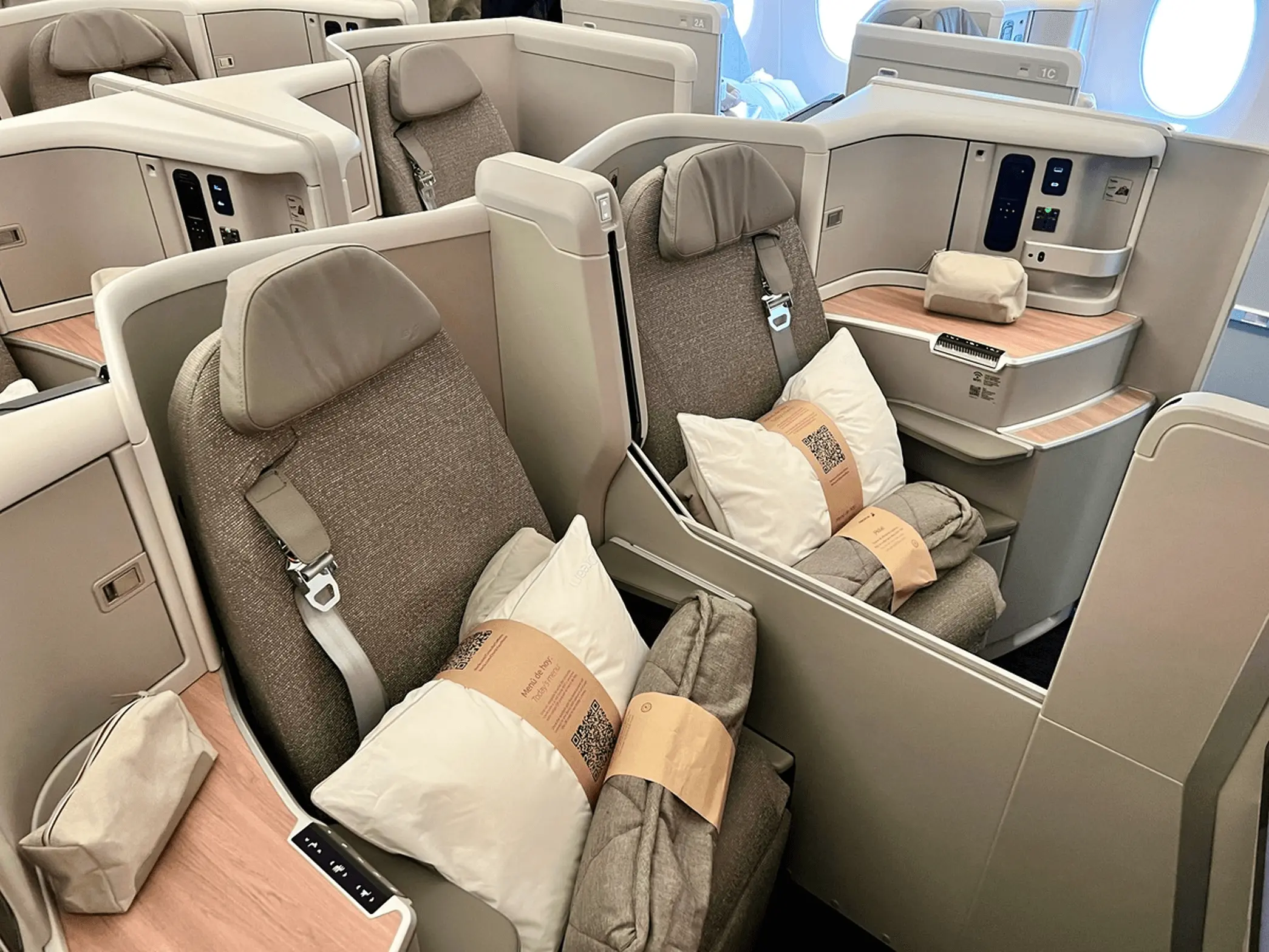Iberia business class cabin