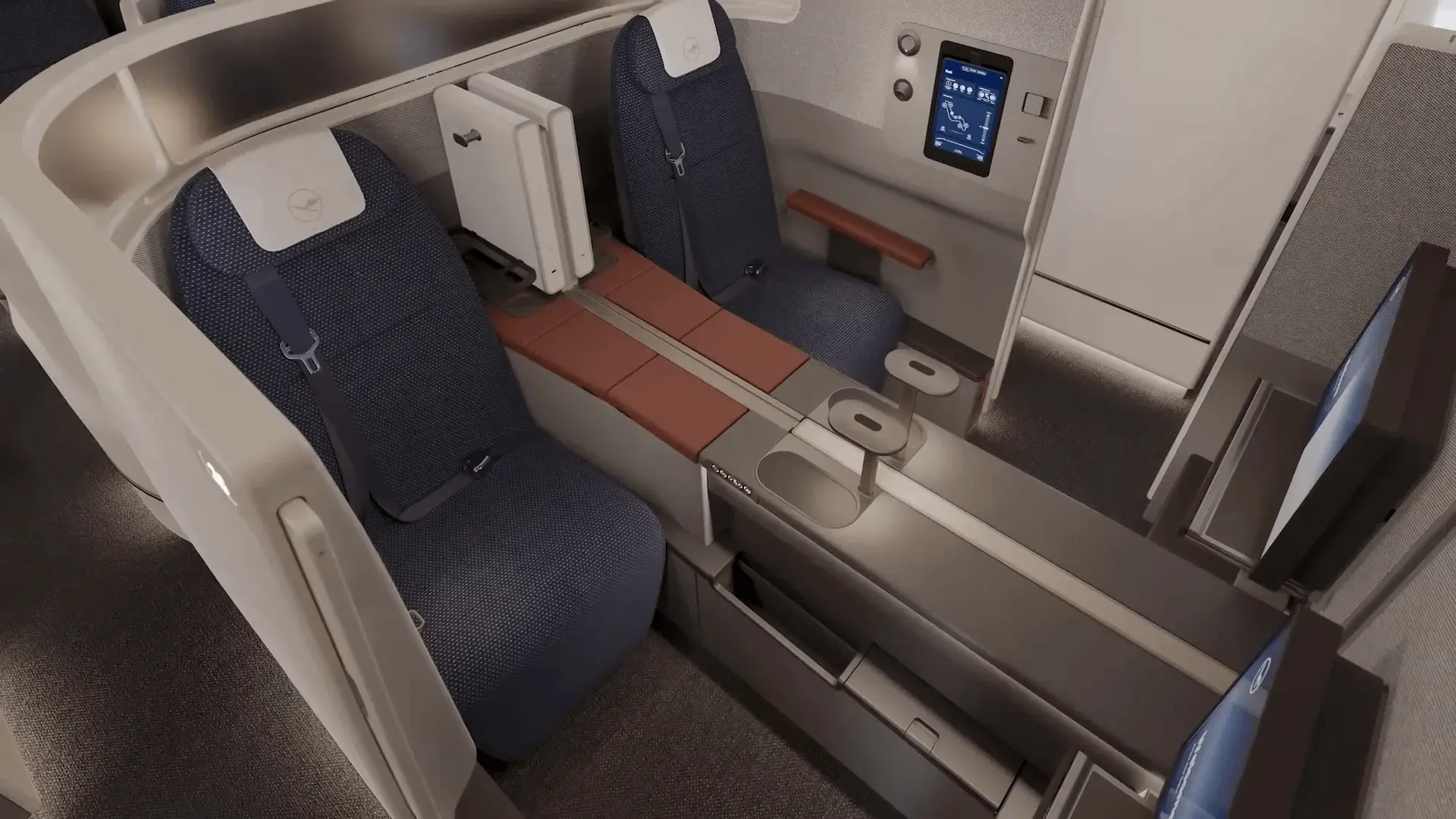 Lufthansa business class cabin